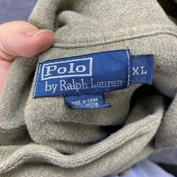 Polo Ralph Lauren‎ Cowl Neck Henley Sweater Mens XL Preppy Hipster Pony Cotton - Picture 9 of 10
